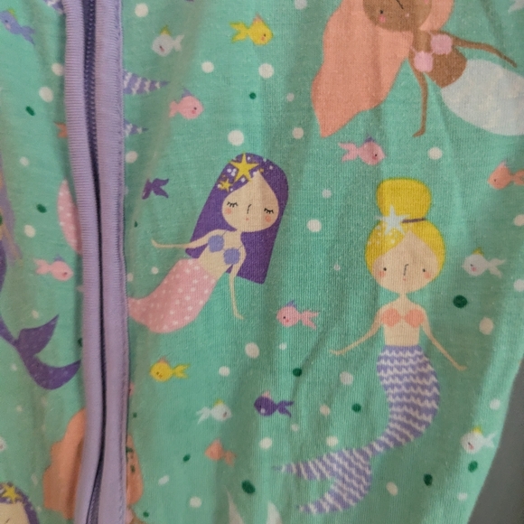 Little Sleepies 2T Mermaid Magic Mint Purple Pen Mark - Picture 4 of 7